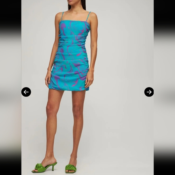 NWT WeWoreWhat Ronnie Draped Viscose Mini Dress retail $195 Size M - Picture 3 of 10